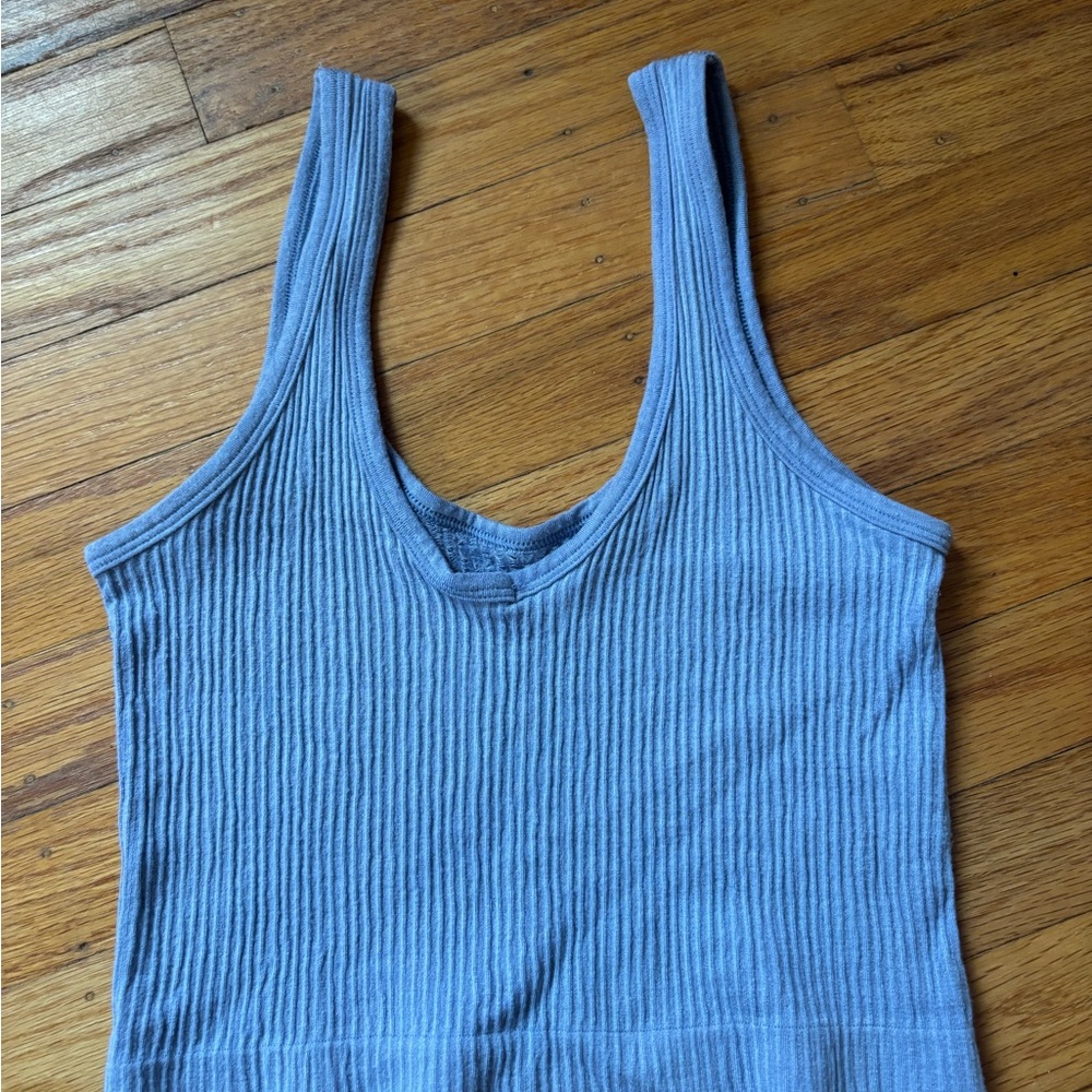 Urban Outfitters Blue Ribbed Tank Top